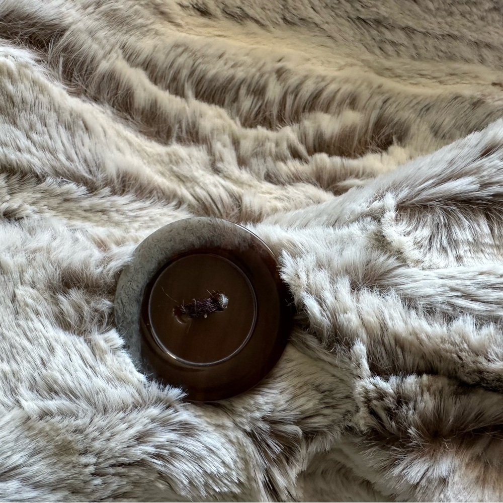 Vine Street Faux Rabbit Fur Coat Made in USA NWT L Plush Jacket - Picture 9 of 11